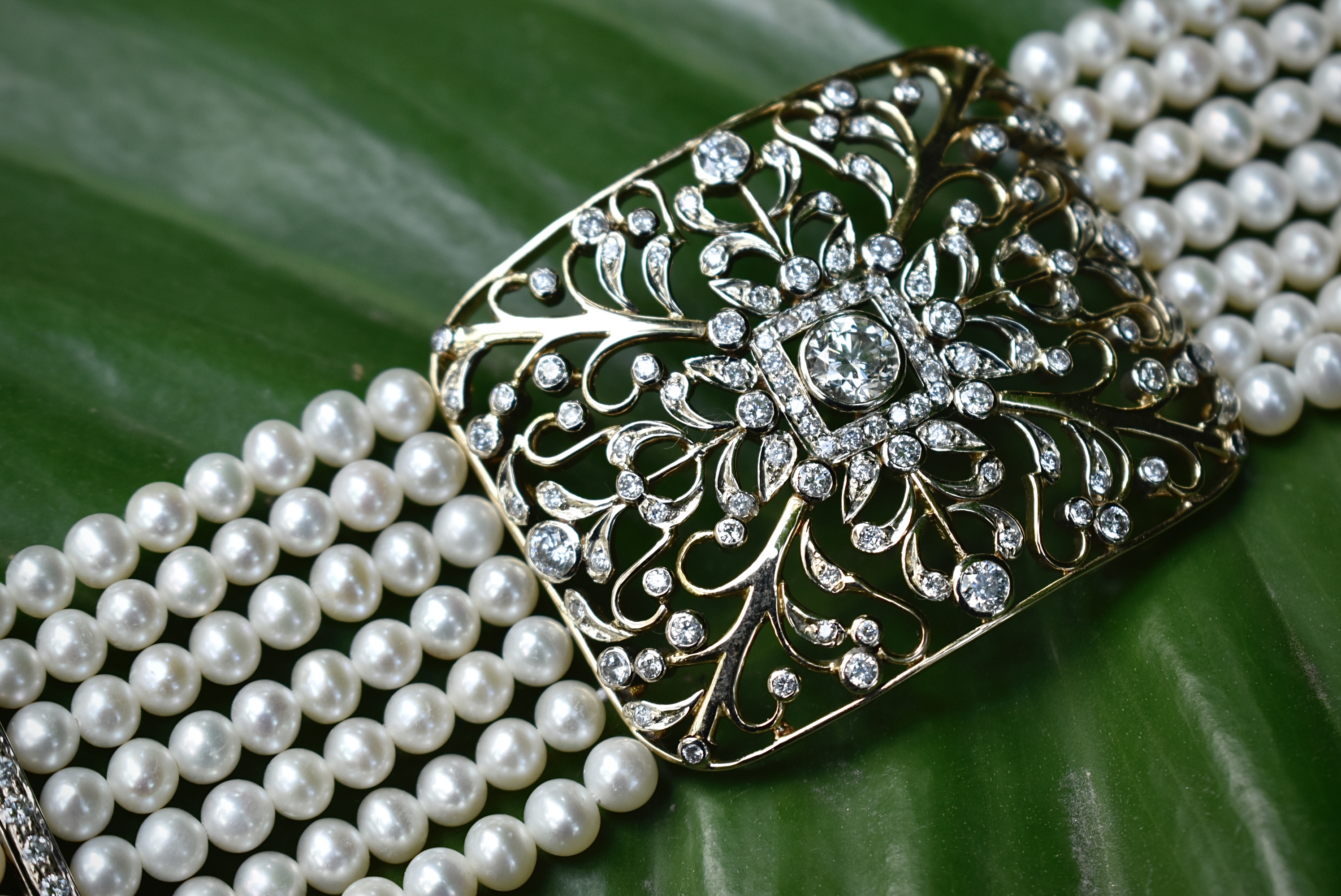 Floral Diamond Choker